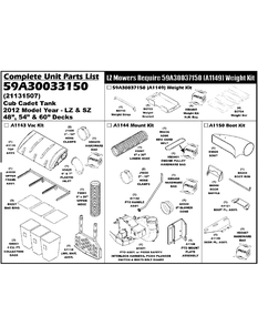 Part Location Diagram of PC-B0660 MTD Deck Baffle